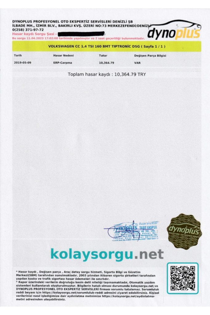 Örnek Oto Ekspertiz Raporları 2024 18 17 Hasar Kaydi Sorgulama